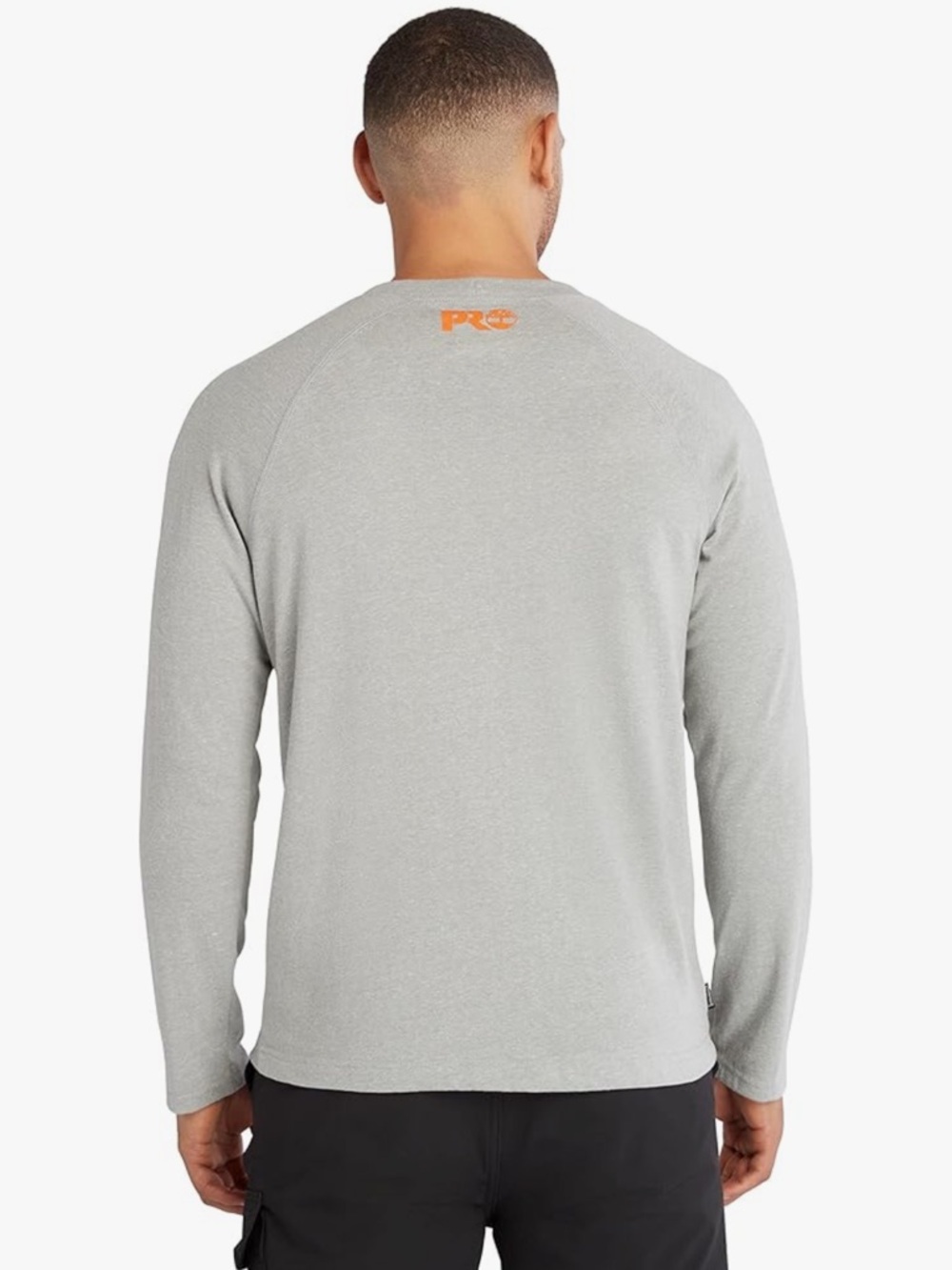 NWT Timberland PRO Men's Long-Sleeve T-Shirt Small Gray Core Refelctive Logo - Picture 2 of 5